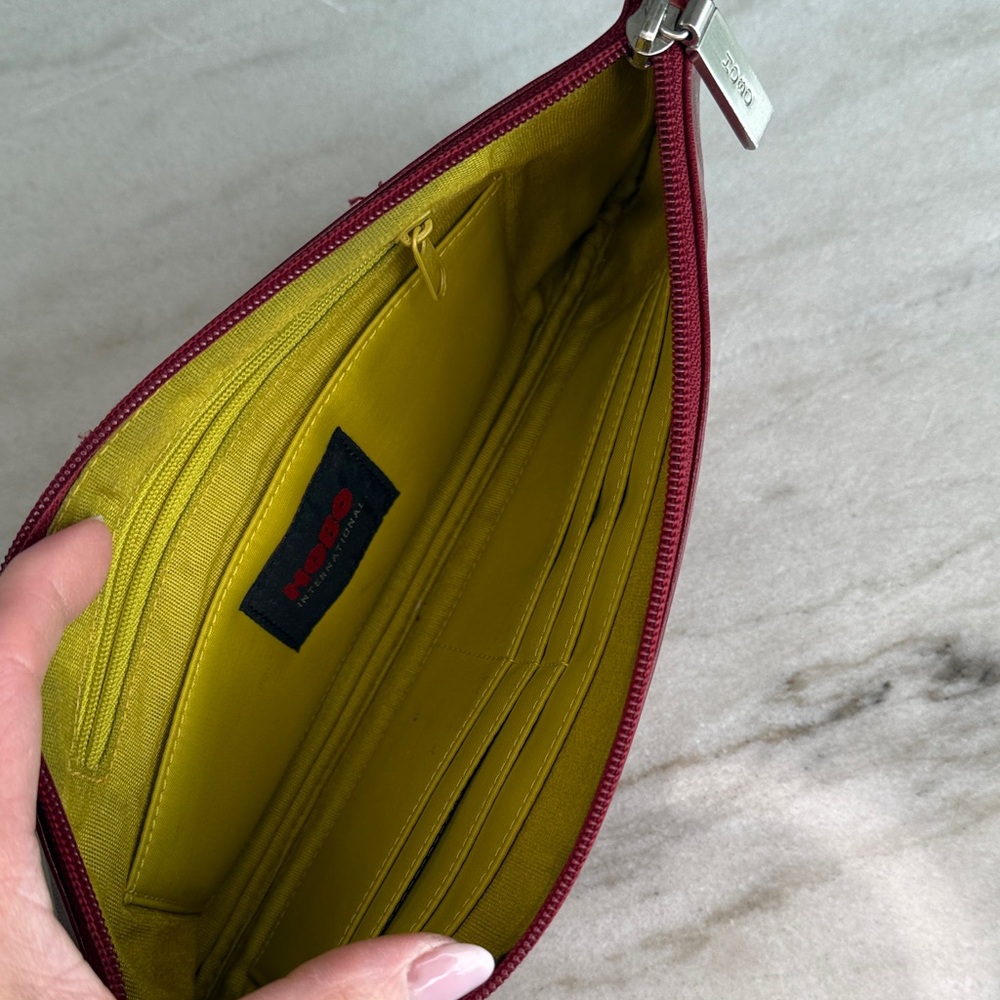 Hobo Red Leather Wristlet Clutch - Picture 4 of 6